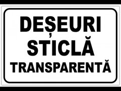 Indicator pentru deseuri sticla transparenta