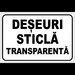 Indicator pentru deseuri sticla transparenta